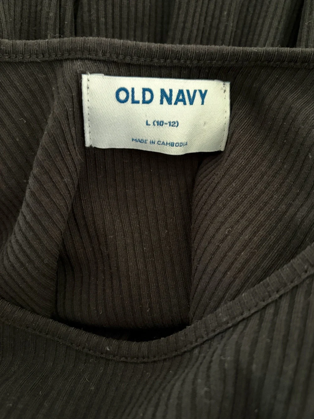 Old Navy Black Short Sleeve Ribbed Skater Dress